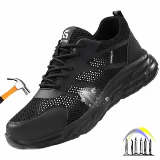anti-lek veiligheidsschoenen voor heren zomer ademende mesh werkschoenen industriële plastic neus sneakers constructie geïsoleerde schoenen