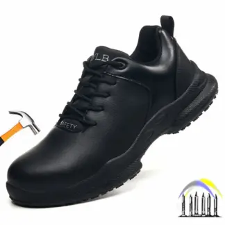 industriële anti-smash plastic teen veiligheidslaarzen voor heren bouwplaatslaarzen waterdichte antislip zwarte werkschoenen voor dames