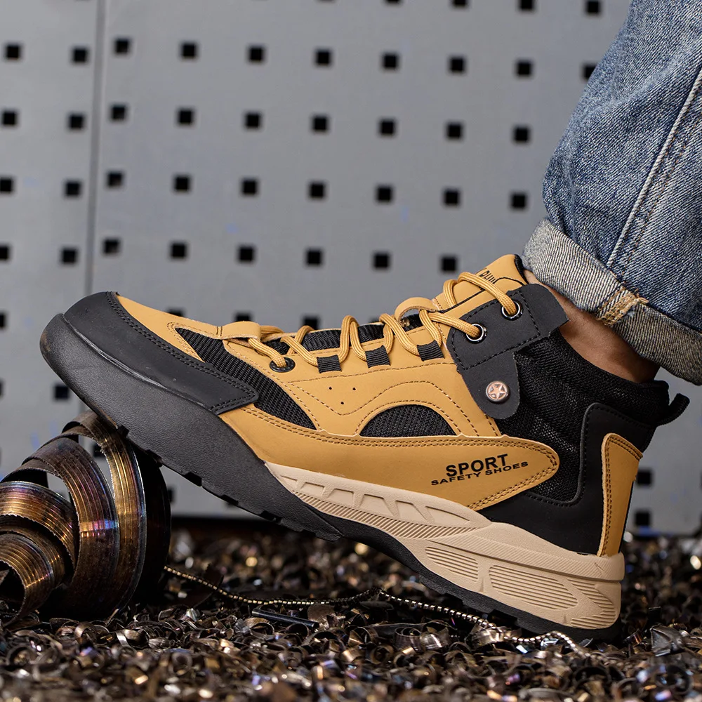 veiligheidslaarzen met stalen neus voor heren Industry Construction Waterdichte laarzen Antislip werkschoenen lichtgewicht comfortabele veiligheidsschoenen - Image 2