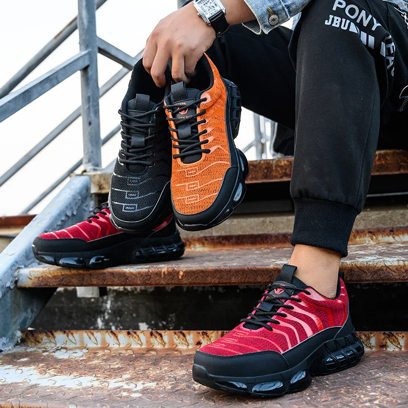 Schoenen met stalen neus voor heren Onverwoestbare werkschoenen Lichtgewicht sneakers met stalen neus Dames Punctiebestendig Antislip Veiligheidszapatos - Image 5