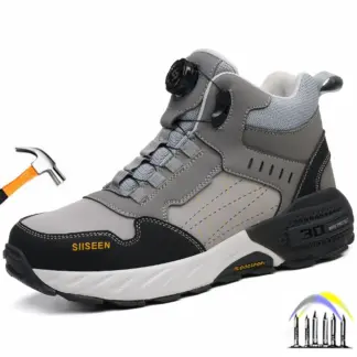 Veiligheidsschoenen met draaibare knop Stalen neusbeschermers Werkschoenen Anti-crush Anti-lek Beschermende werklaarzen Antislip industriële schoenen