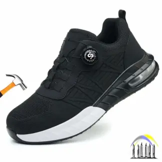 Draaibare knop veiligheidsschoenen anti-doorstoot stalen neus werkschoenen anti-perforatie beschermende werkschoenen voor dames veiligheidsneus sneakers