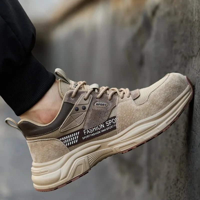 zomerwerkschoenen met plastic neus Anti-lek Anti Smashing arbeidsschoenen industriële bouwplaats veiligheidsschoenen voor heren - Image 5