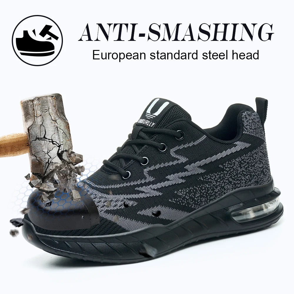 lichtgewicht veiligheidsschoenen voor dames, comfortabele veiligheidslaarzen voor heren, goedkope werksneakers met stalen neus voor dames, dameswerkschoenen - Image 4