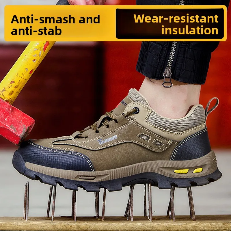 veiligheidsschoenen met plastic neus voor heren anti-lek antislip werkschoenen voor industriële constructie elektricien isolatieschoenen - Image 4