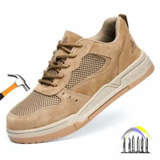 zomer ademende mesh veiligheidsschoenen stalen neus veiligheidslaarzen voor dames lichtgewicht antislip werkschoenen voor heren beschermend schoeisel
