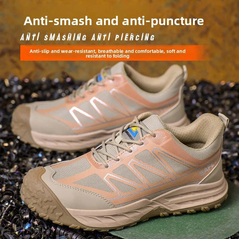 lichtgewicht veiligheidsschoenen stalen neus beschermende werksneakers Ademende werkschoenen Anti Smash lekbestendige veiligheidsschoenen - Image 3