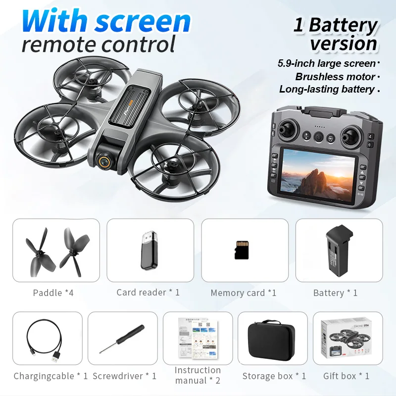 ZNLYRION S156 Beginner-Friendly Brushless Drone with Built-in Screen FPV, Optical Flow Hover, and 360° Crash Protection - Image 7