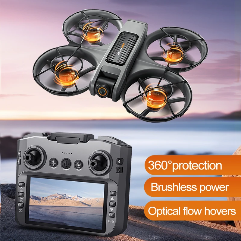 ZNLYRION S156 Beginner-Friendly Brushless Drone with Built-in Screen FPV, Optical Flow Hover, and 360° Crash Protection - Image 2