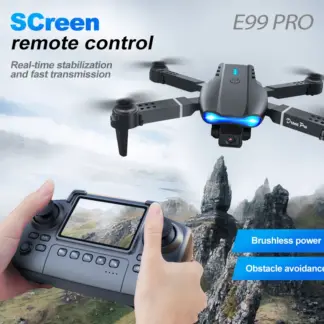 ZNLYRION RC Drone 4K Dual Camera E99 PRO Optical Flow Obstacle Avoidance Foldable FPV Quadcopter Toy for Beginners