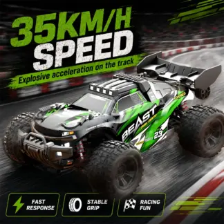 ZNLYRION 4WD All Terrain RC Off-Road Truck 35KM/H Fast RC Buggy With Reinforced Metal Chassis LED Front Light Independent Shock Absorber RC Hobby Car