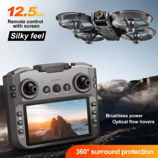 ZNLYRION S156 Beginner-Friendly Brushless Drone with Built-in Screen FPV, Optical Flow Hover, and 360° Crash Protection