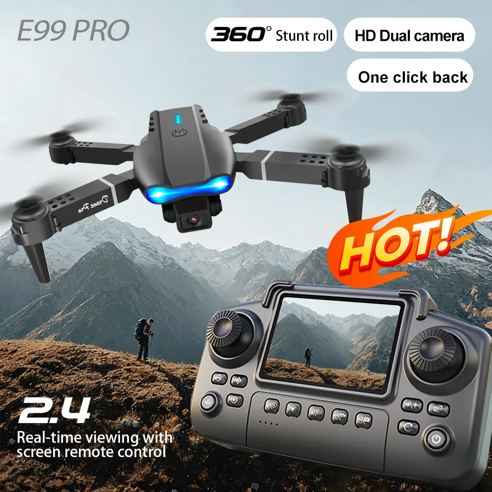 ZNLYRION E99 PRO Dual Camera FPV Drone Optical Flow Hover Foldable RC Quadcopter APP Path Flight Beginner Drone Toy with Screen Remote - Image 5