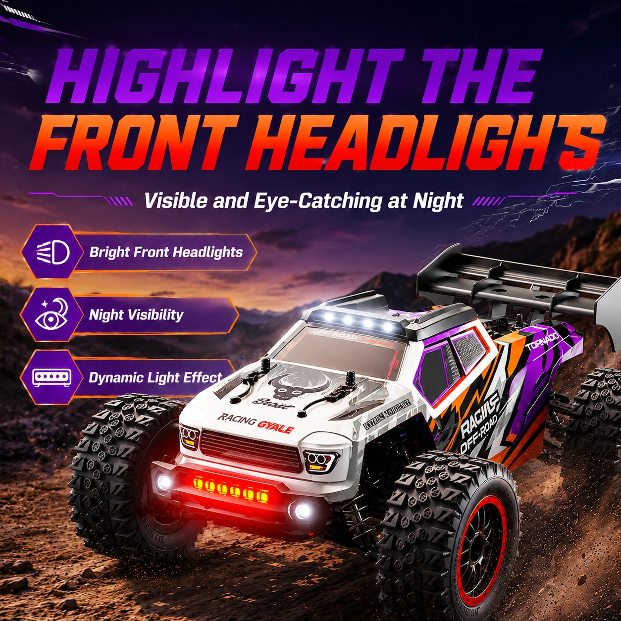 ZNLYRION RC Truck High Speed Brushless SG316MAX Full Metal Gear Differential 2.4Ghz 300M Remote Distance LED Headlight Big Foot RC Car For Adult Hobby - Image 4