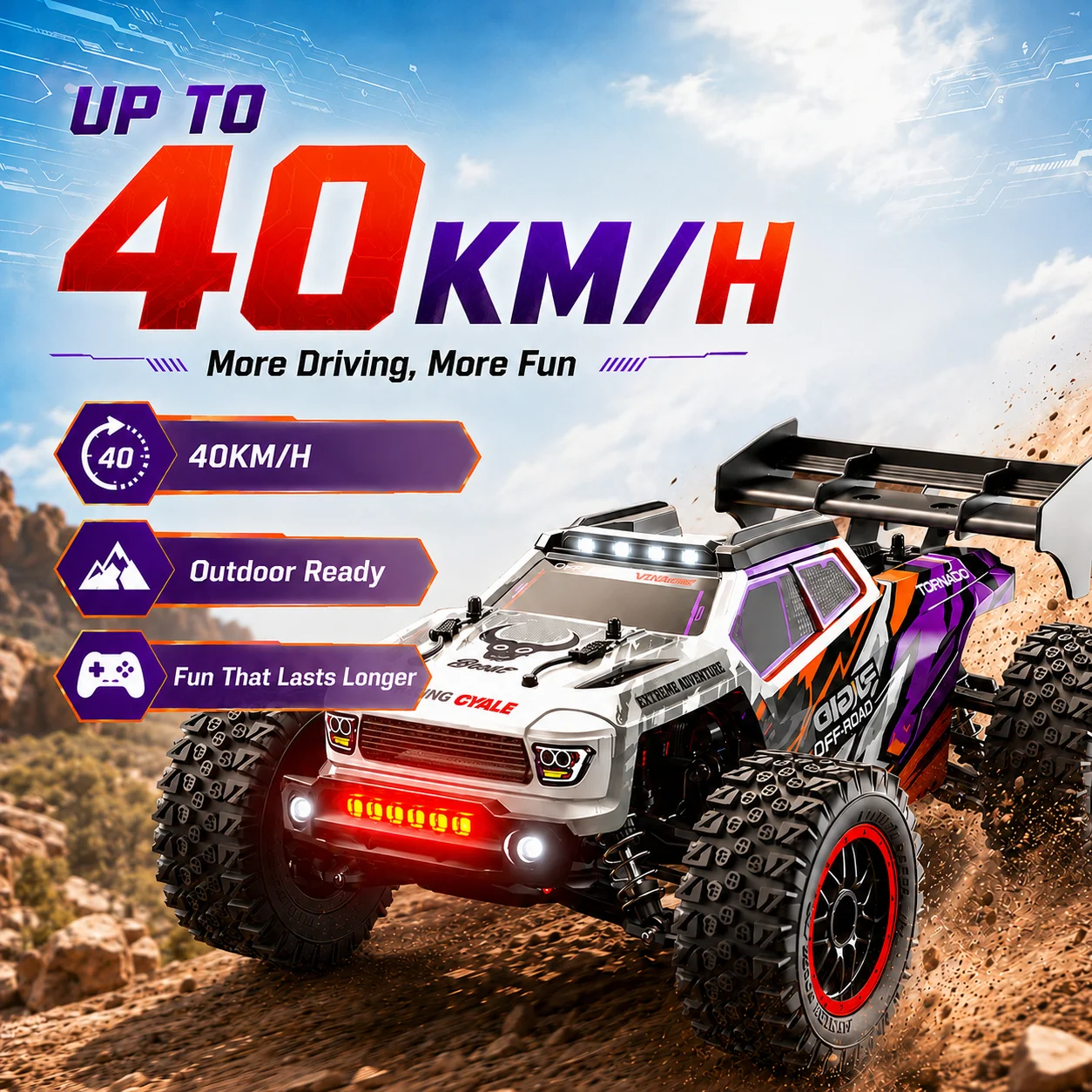 ZNLYRION RC Truck High Speed Brushless SG316MAX Full Metal Gear Differential 2.4Ghz 300M Remote Distance LED Headlight Big Foot RC Car For Adult Hobby - Image 8