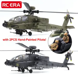 RC ERA C170 AH-64 Apache 6CH Brushless Auto Stabilized RC Helicopter with 2 Camouflage Pilot Figures Hobby Aircraft for Adults