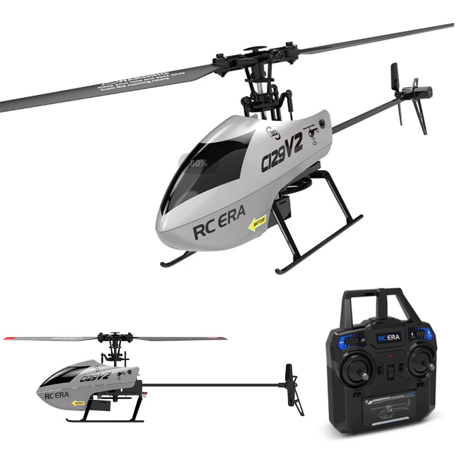 RC ERA C129V2 RTF RC Helicopter 2.4GHz 6-axis Gyroscope One Click 3D Flip Remote Control Aircraft Hobby Toys - Image 2