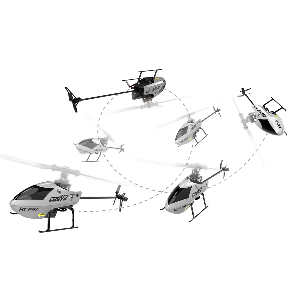 RC ERA C129V2 RTF RC Helicopter 2.4GHz 6-axis Gyroscope One Click 3D Flip Remote Control Aircraft Hobby Toys - Image 3