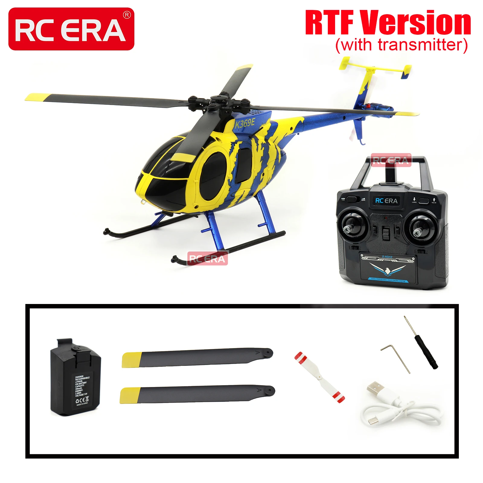 RC ERA C184 Mini MD500 with Optical Flow Sensor Scale Micro RC Helicopters for Adults Beginner Remote Control Hobby Toys Gift - Image 5