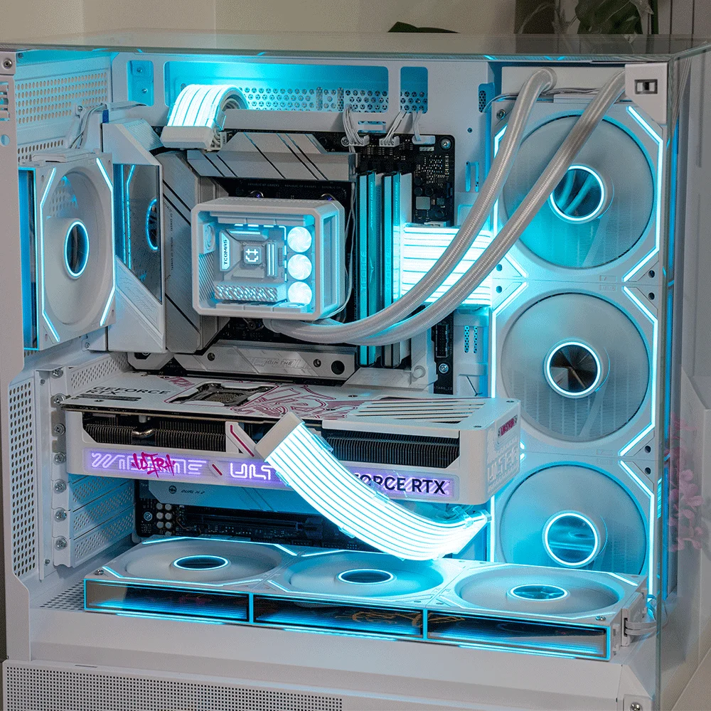 Jungle Leopard V2 SE 120mm Reverse Fan ARGB PWM PC Case Fan with Hydraulic Bearing White Spliceable Low Noise - Image 4