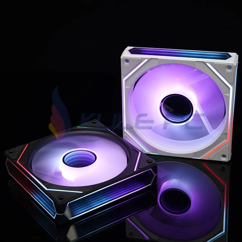 Jungle Leopard Prism 6 Pro ARGB PC Case Fan 120mm 3-sided Infinite Mirror 5V 3PIN Motherboard Lighting Sync 4PIN PWM - Image 2