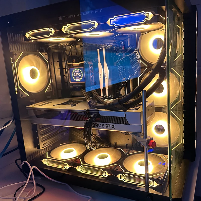 Jungle Leopard Prism 4Pro ARGB 120mm 5V 3PIN ARGB 4PIN PWM Infinite Mirror Lighting Motherboard Lighting Sync Case PC CPU Fan - Image 5