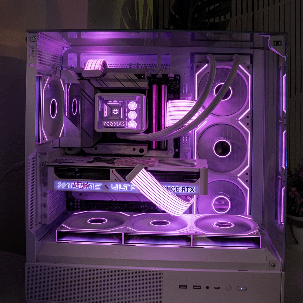 Jungle Leopard V2 SE 120mm Reverse Fan ARGB PWM PC Case Fan with Hydraulic Bearing White Spliceable Low Noise - Image 5