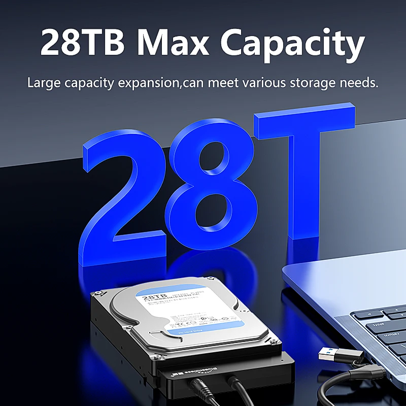 Blueendless USB 3.0 to SATA III Adapter USB-A Type C Converter for 2.5 3.5 Inch SSD HDD External Hard Drive Data Transfer Cables - Image 6