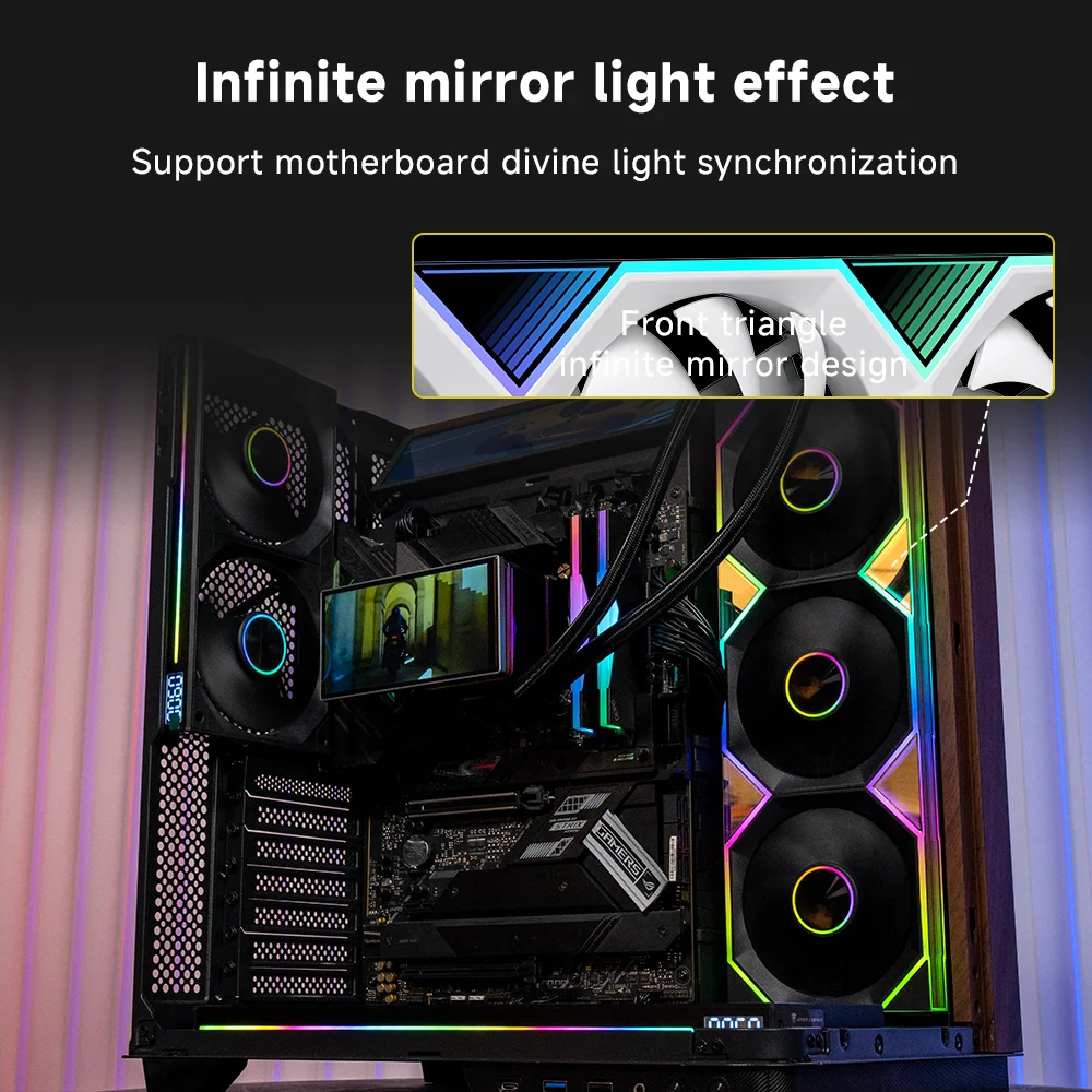 Jungle Leopard Pro Flow 360 ARGB All-In-One LCD SCREEN AIO LIQUID COOLE Water Cooling Radiator 5V3PIN ARGB Fan CPU Liquid Cooler - Image 5