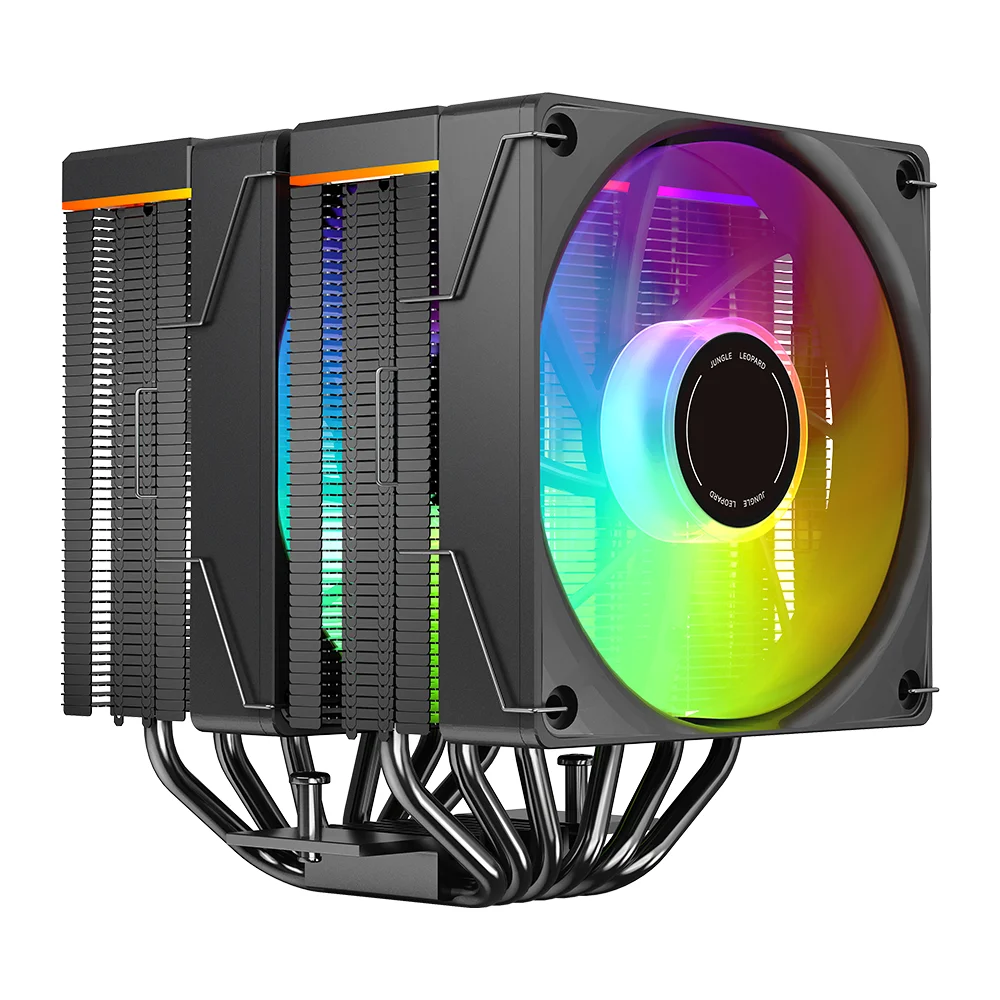Jungle Leopard KF620 Digital Display Heat Sink 12cm Colorful Light PWM Temperature Control Desktop Computer CPU Silent Fan - Image 5