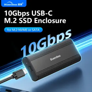 Blueendless M.2 NVME SATA Casing Dual Protocol NVME/NGFF SATA SSD Case 10Gbps Type C SATA NVME M.2 2230 2242 2260 2280 SSD Enclo