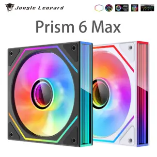 Jungle Leopard Prism 6max Case Cooling Fan Silent ARGB Divine Light 12cm Synchronous Temperature Control Front and Back Leaf Ful