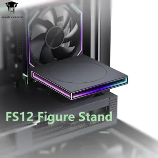 FS12 Uniform Lighting LED Light Base Stand Chassis for PC Case Fan Mount Display for Figurine Crystal Glass Art