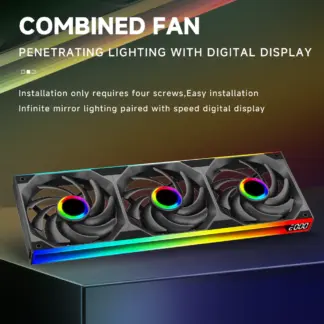 Jungle Leopard Starlink 360 Digital Integrated Fan 240 Chassis CD Pattern ARGB Synchronous Temperature Control Silent Cold Exhau