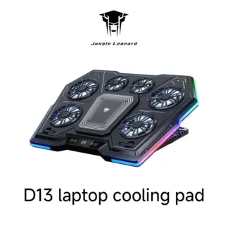 Jungle Lion D13 Laptop Cooling Stand with Delta Temp Technology Adjustable Height RGB 6 Fans for 15.6 17 Inch Gaming Notebook