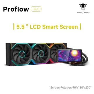 Jungle Leopard Pro Flow 360 ARGB All-In-One LCD SCREEN AIO LIQUID COOLE Water Cooling Radiator 5V3PIN ARGB Fan CPU Liquid Cooler