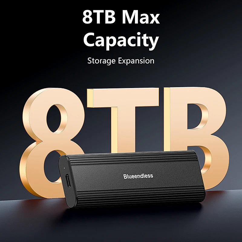 Blueendless M.2 NVME SATA Casing Dual Protocol NVME/NGFF SATA SSD Case 10Gbps Type C SATA NVME M.2 2230 2242 2260 2280 SSD Enclo - Image 3