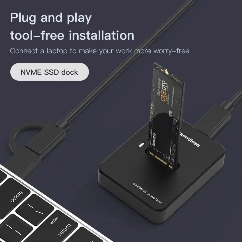 Blueendless External SSD Hard Disk M2 SSD Enclosure 10G Online Reading Writing Speed SSD Case For M.2 SSD Docking Station - Image 5