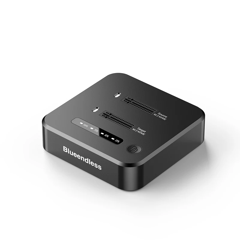 Blueendless Offline Clone Dual Bay M.2 NVMe SSD Docking Station 2Bay M2 NVMe Cloner Type C 10Gbps for PCIe NVMe SSD Enclosure - Image 6