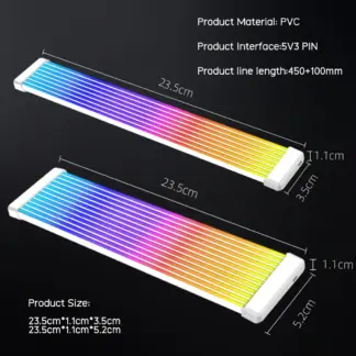 Jungle Leopard 5V 3 Pin Luminous Neon Wire 8 Pin 24 Pin ARGB ATX Extension Cable Sync PSU Power Supply Extension Cable Kit Cable