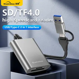 Blueendless Card Reader 312MB/s SD4.0 TF4.0 Memory Card Adapter USB A USB C to MicroSD TF3.0 for MacBook Laptop PC iPhone 17/16/