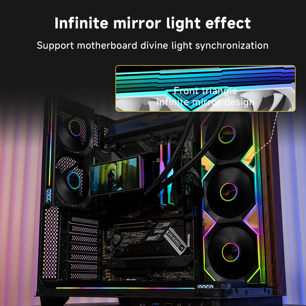 Jungle Leopard Pro Flow 240 ARGB All-In-One LCD SCREEN AIO LIQUID COOLE Water Cooling Radiator 5V3PIN ARGB Fan CPU Liquid Cooler - Image 4