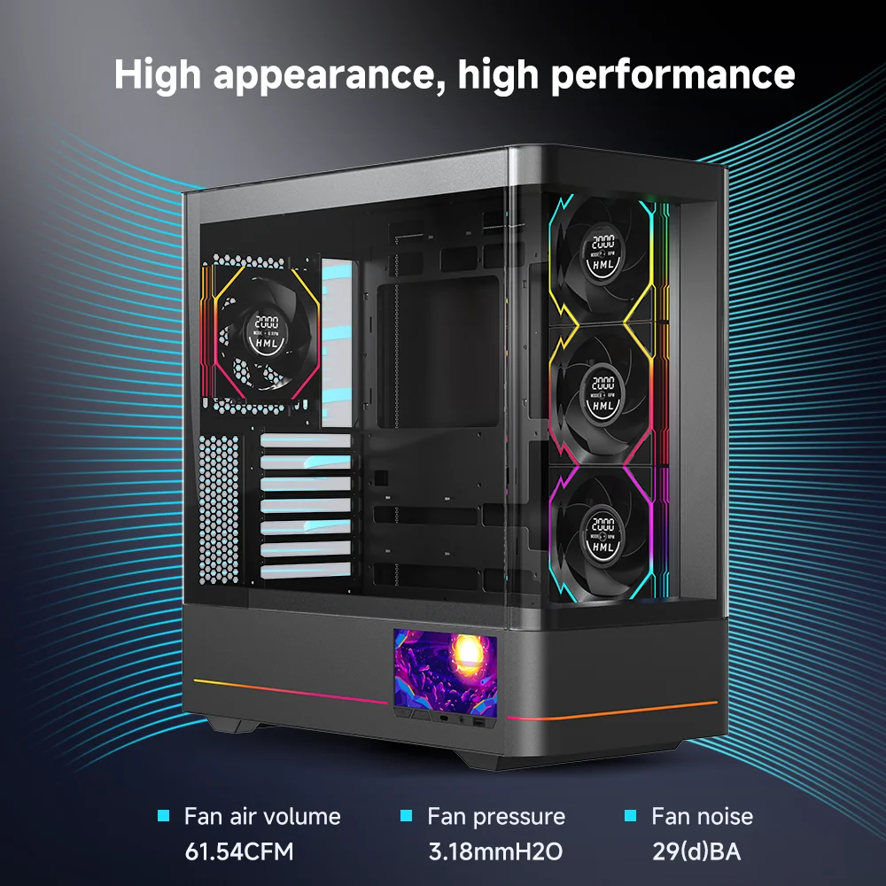 Jungle Leopard Interstellar V4 Digital Display Speed Control Infinite Mirror With Screen Ventilador UNI Fan - Image 6