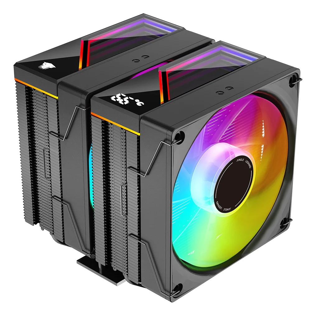Jungle Leopard KF620 Digital Display Heat Sink 12cm Colorful Light PWM Temperature Control Desktop Computer CPU Silent Fan - Image 6