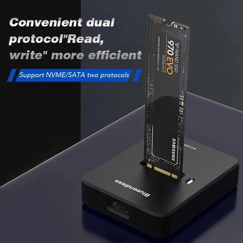 Blueendless External SSD Hard Disk M2 SSD Enclosure 10G Online Reading Writing Speed SSD Case For M.2 SSD Docking Station - Image 2