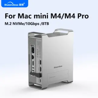 Blueendless SSD Docking for 2024 MAC Mini M4/M4 M5 Pro M6 Stand M.2 NVMe SSD Enclosure 4K/60HZ HDMI-Com SD4.0 TF4.0 10Gbps C HUB