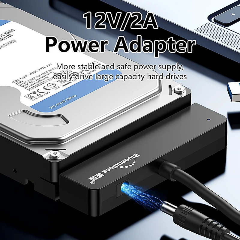 Blueendless USB 3.0 to SATA III Adapter USB-A Type C Converter for 2.5 3.5 Inch SSD HDD External Hard Drive Data Transfer Cables - Image 5