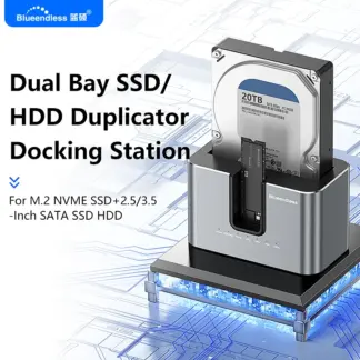 Blueendless Offline Clone Function M.2 NVME to SATA 2.5 3.5 2.5/3.5 Inch SSD HDD Duplicator Docking Station Enclosure Adapter