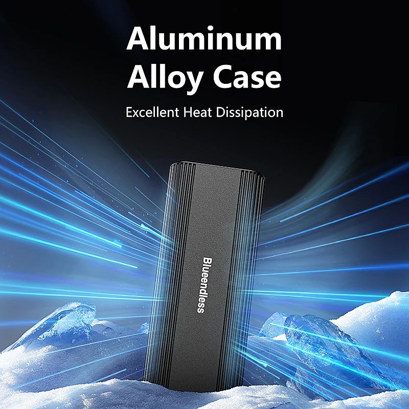 Blueendless M.2 NVME SATA Casing Dual Protocol NVME/NGFF SATA SSD Case 10Gbps Type C SATA NVME M.2 2230 2242 2260 2280 SSD Enclo - Image 5