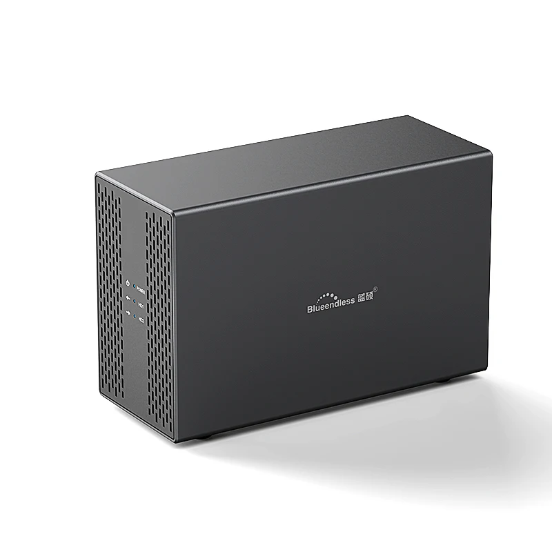 Blueendless Dual Bay Shell Heat Dissipation 3.5 USB 3.0 External Type C Dual Hard Drive Enclosure SATA Array Box HDD Server case - Image 6